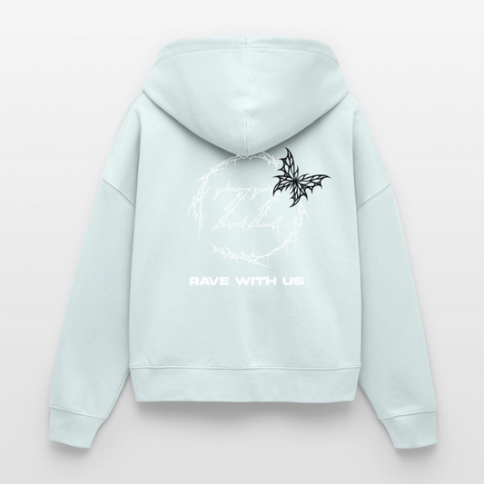 Stanley/Stella Boxy Frauen Bio Zip Hoodie Ida - Eisblau