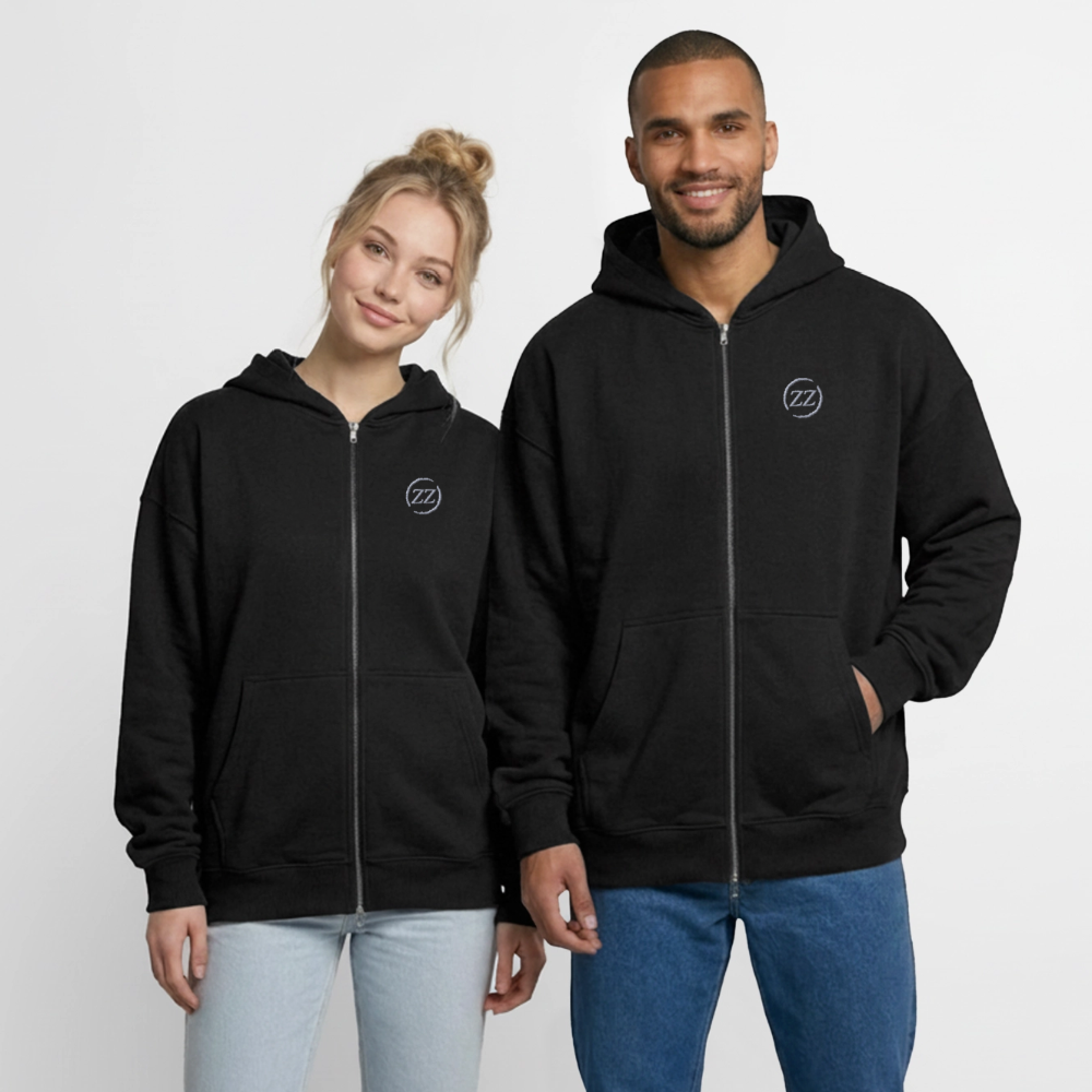 ZZ COLLECTIVE PREMIUM – Heavy Oversized Zip Hoodie - Schwarz