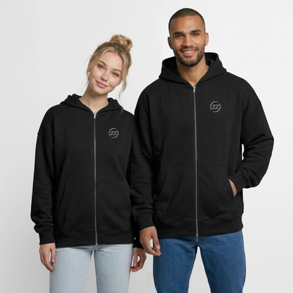 ZZ COLLECTIVE PREMIUM – Heavy Oversized Zip Hoodie - Schwarz