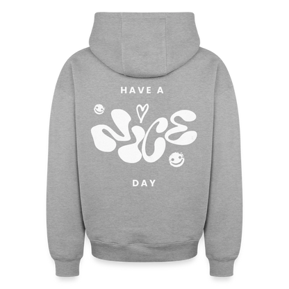 Oversized Heavyweight Unisex Hoodie - Grau meliert