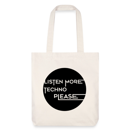 LISTEN MORE TECHNO – Daily Bag - Naturweiß