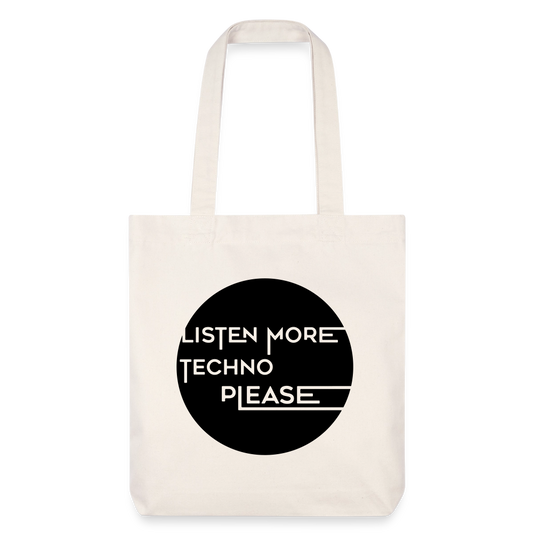 LISTEN MORE TECHNO – Daily Bag - Naturweiß