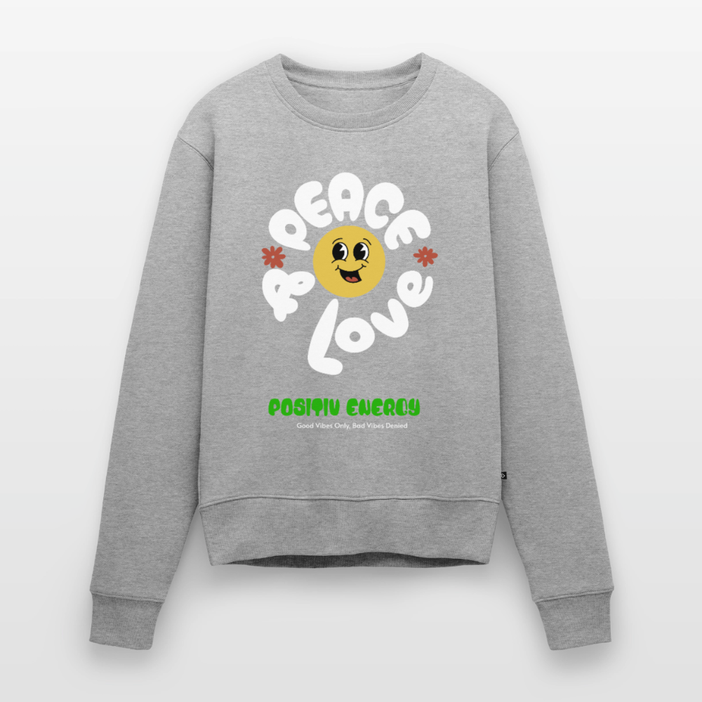 Cropped Oversized Heavyweight Frauen Hoodie - Grau meliert