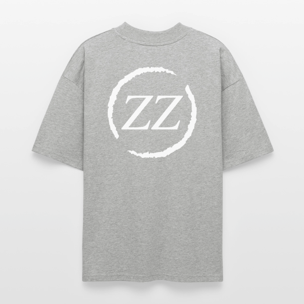 ZZ COLLECTIVE PREMIUM – Embroidered Oversized Shirt - Grau meliert