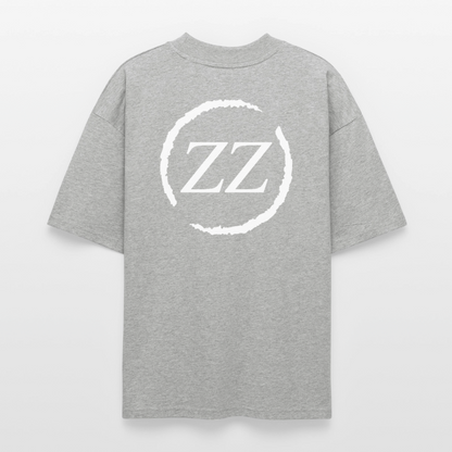 ZZ COLLECTIVE PREMIUM – Embroidered Oversized Shirt - Grau meliert
