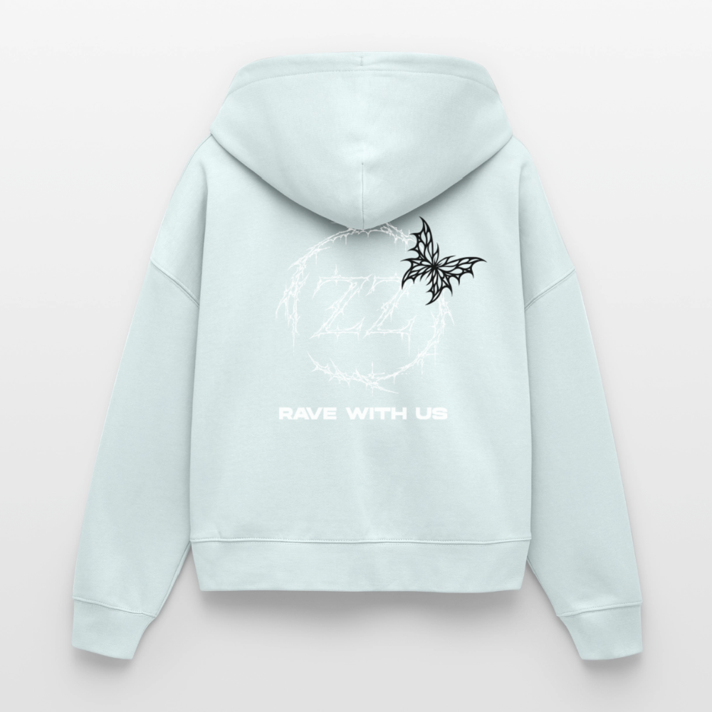 Stanley/Stella Boxy Frauen Bio Zip Hoodie Ida - Eisblau