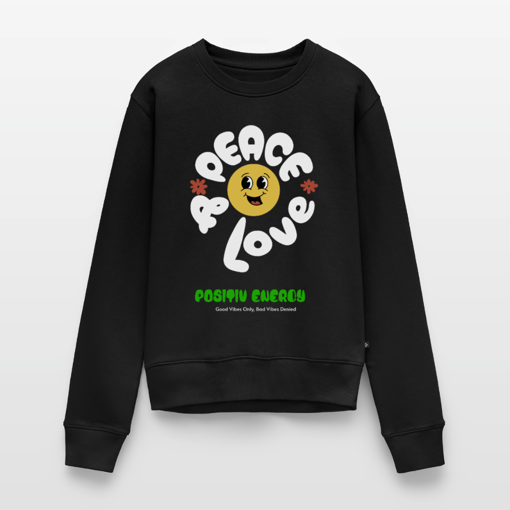 Cropped Oversized Heavyweight Frauen Hoodie - Schwarz