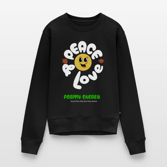 Cropped Oversized Heavyweight Frauen Hoodie - Schwarz