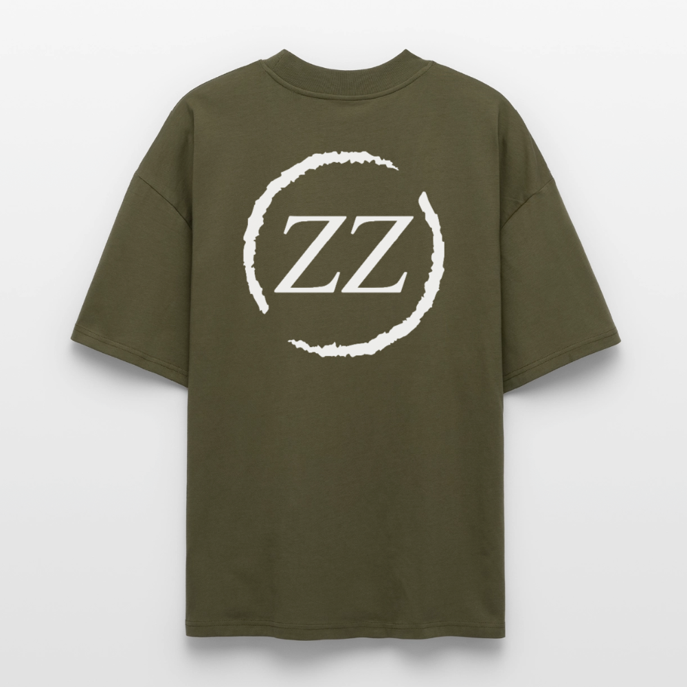 ZZ COLLECTIVE PREMIUM – Embroidered Oversized Shirt - Khaki
