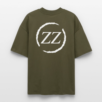ZZ COLLECTIVE PREMIUM – Embroidered Oversized Shirt - Khaki