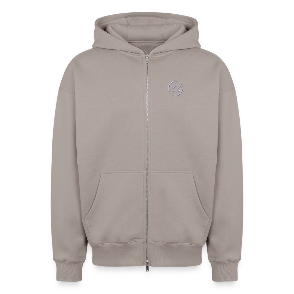 ZZ COLLECTIVE PREMIUM – Heavy Oversized Zip Hoodie - Taupe