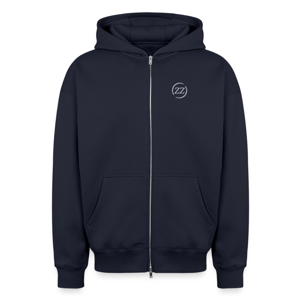 ZZ COLLECTIVE PREMIUM – Heavy Oversized Zip Hoodie - Navy