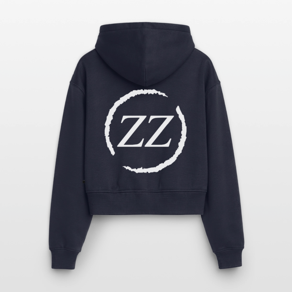 ZZ COLLECTIVE – Cropped Oversized Hoodie - Navy