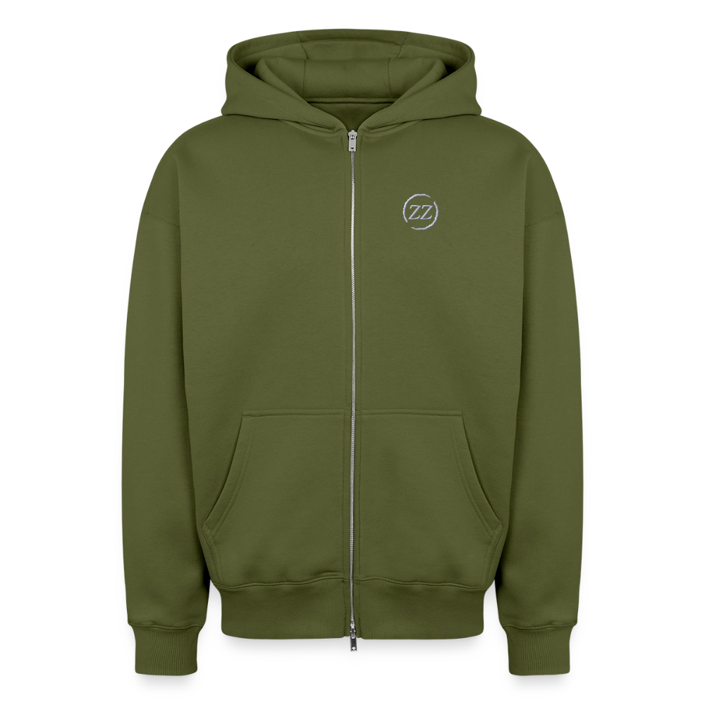 ZZ COLLECTIVE PREMIUM – Heavy Oversized Zip Hoodie - Khaki