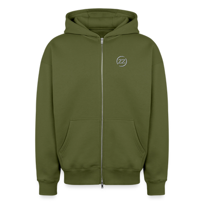 ZZ COLLECTIVE PREMIUM – Heavy Oversized Zip Hoodie - Khaki