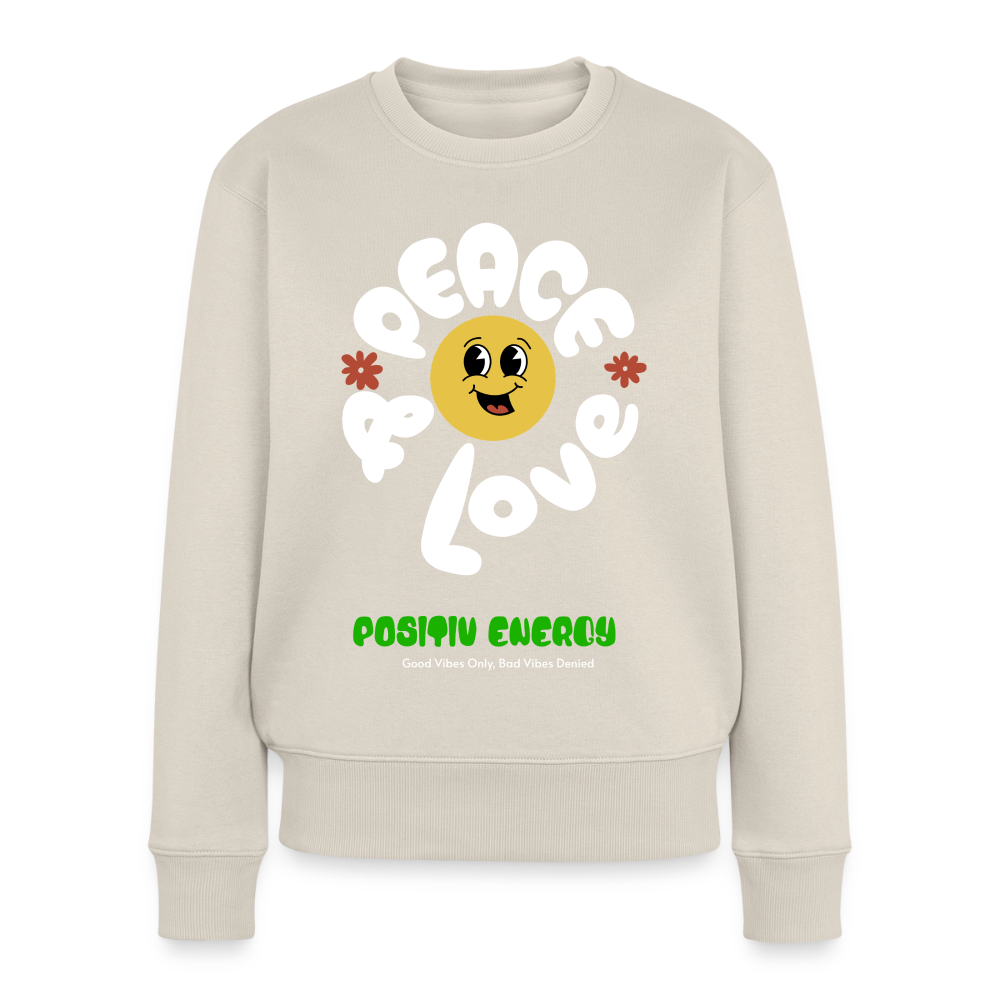 Cropped Oversized Heavyweight Frauen Hoodie - Beige