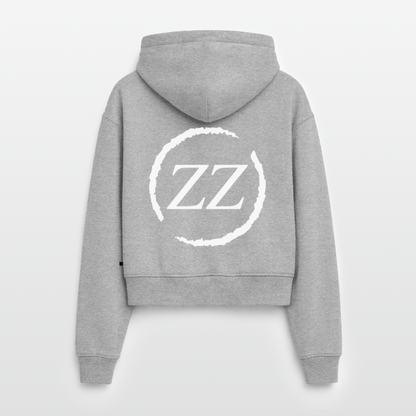 ZZ COLLECTIVE – Cropped Oversized Hoodie - Grau meliert