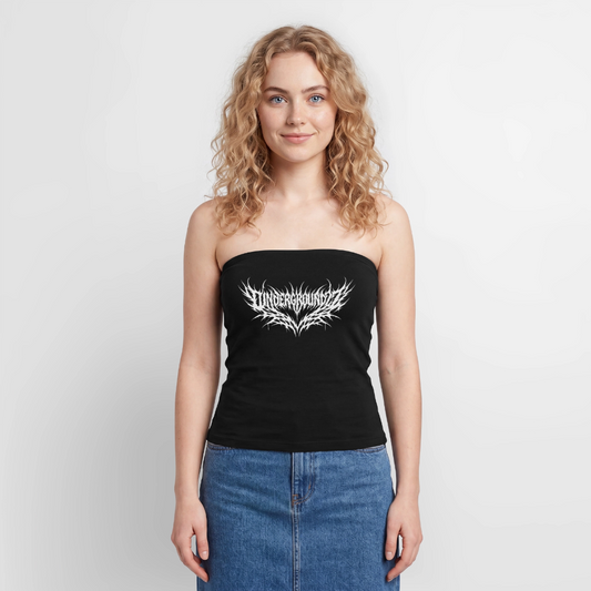 Frauen Organic Bandeau Top - Schwarz