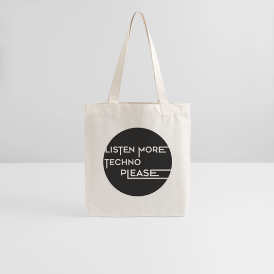 LISTEN MORE TECHNO – Daily Bag - Naturweiß