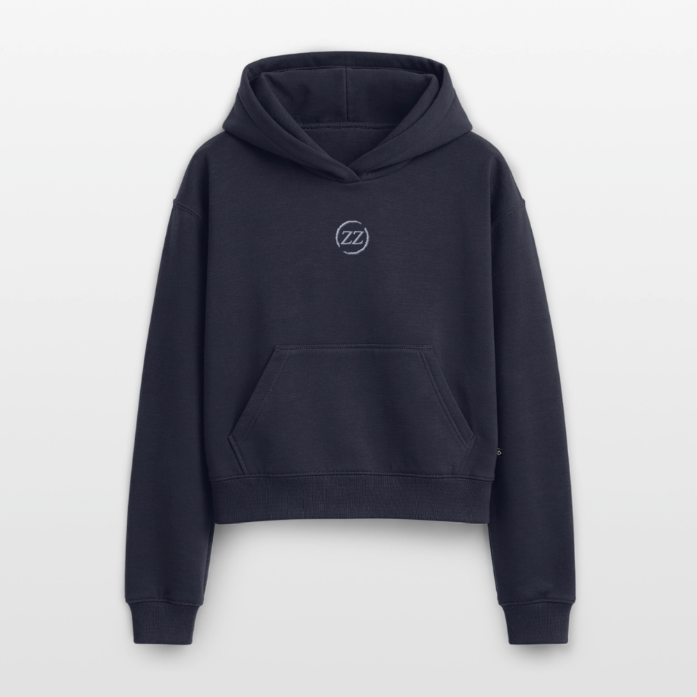 ZZ COLLECTIVE – Cropped Oversized Hoodie - Navy
