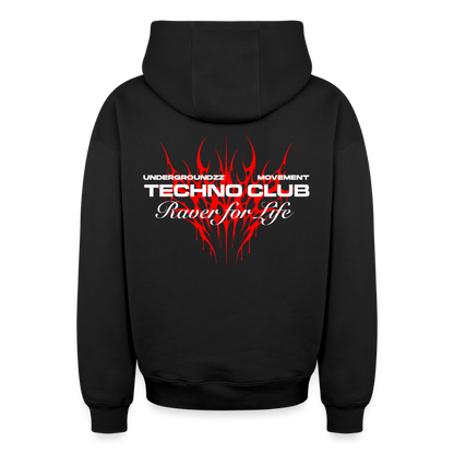 versized Heavyweight Unisex Zip Hoodie - Schwarz