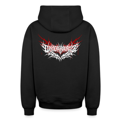 Oversized Heavyweight Unisex Zip Hoodie - Schwarz