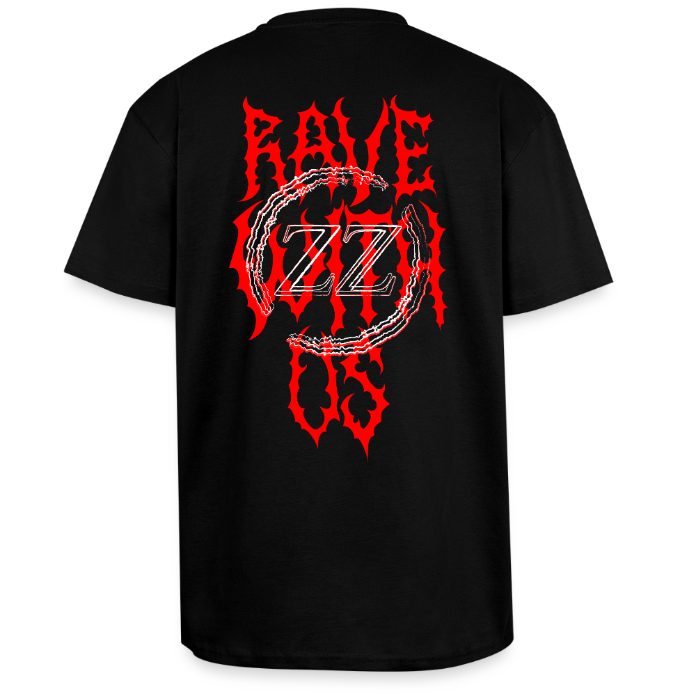 RAVE WITH US - Oversize Basic Tee - Schwarz