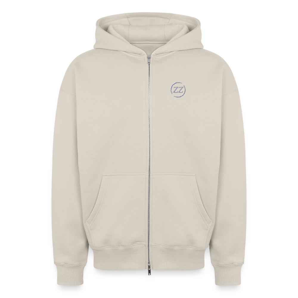 ZZ COLLECTIVE PREMIUM – Heavy Oversized Zip Hoodie - Beige