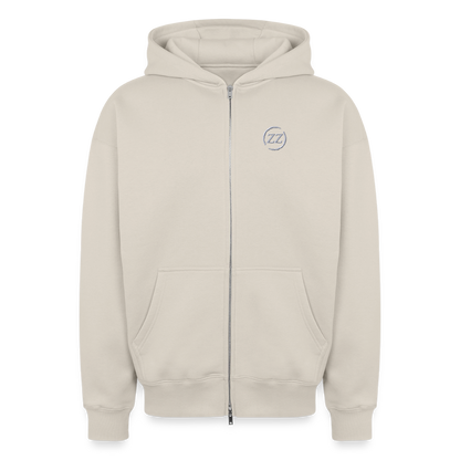 ZZ COLLECTIVE PREMIUM – Heavy Oversized Zip Hoodie - Beige