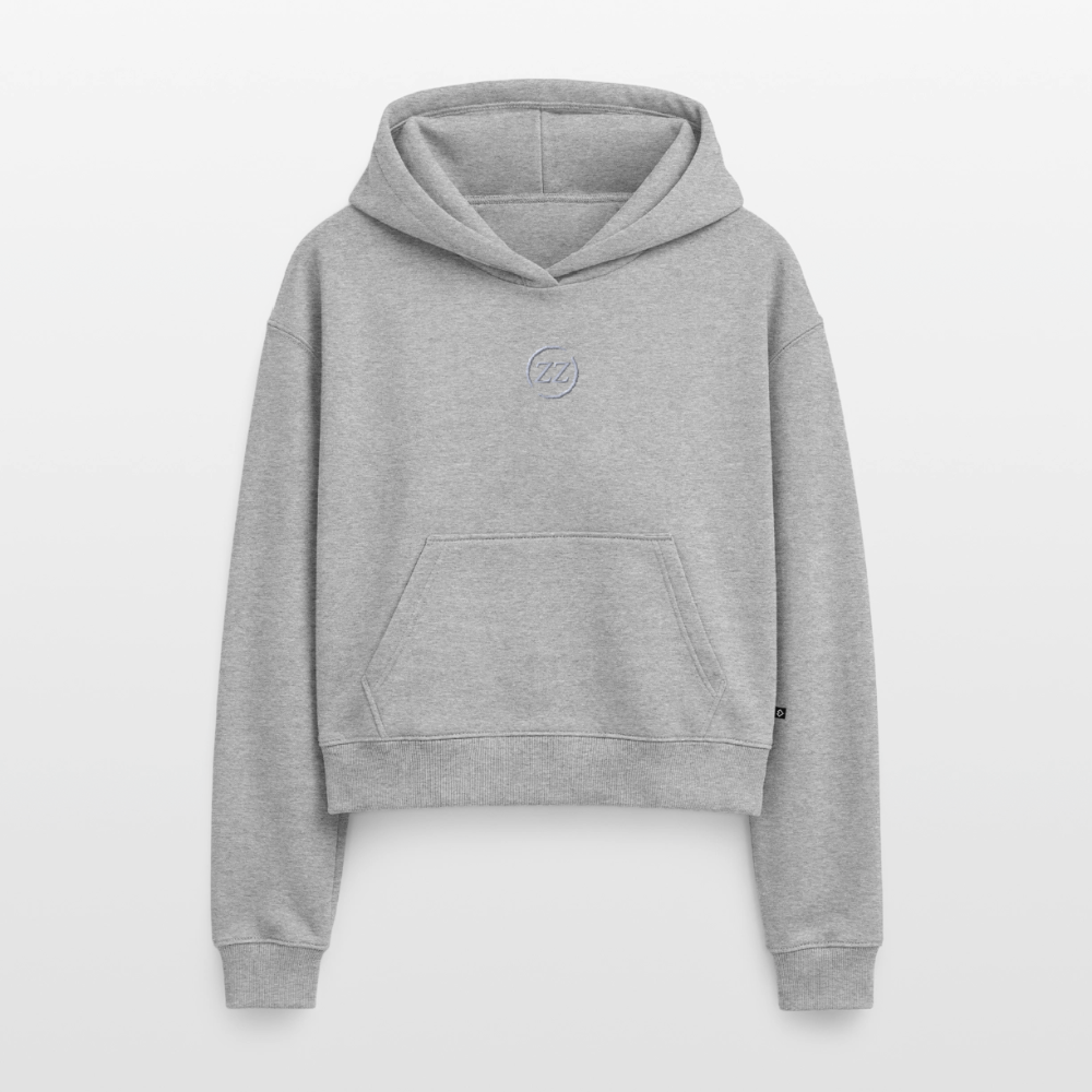 ZZ COLLECTIVE – Cropped Oversized Hoodie - Grau meliert