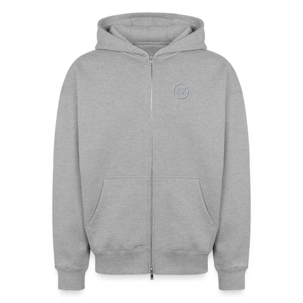 ZZ COLLECTIVE PREMIUM – Heavy Oversized Zip Hoodie - Grau meliert