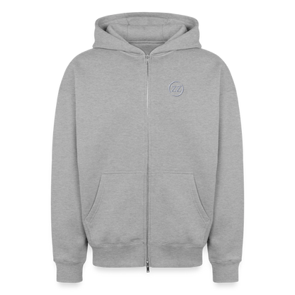 ZZ COLLECTIVE PREMIUM – Heavy Oversized Zip Hoodie - Grau meliert