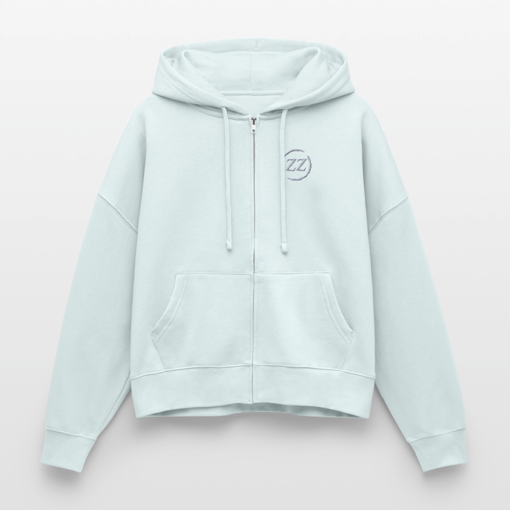 Stanley/Stella Boxy Frauen Bio Zip Hoodie Ida - Eisblau