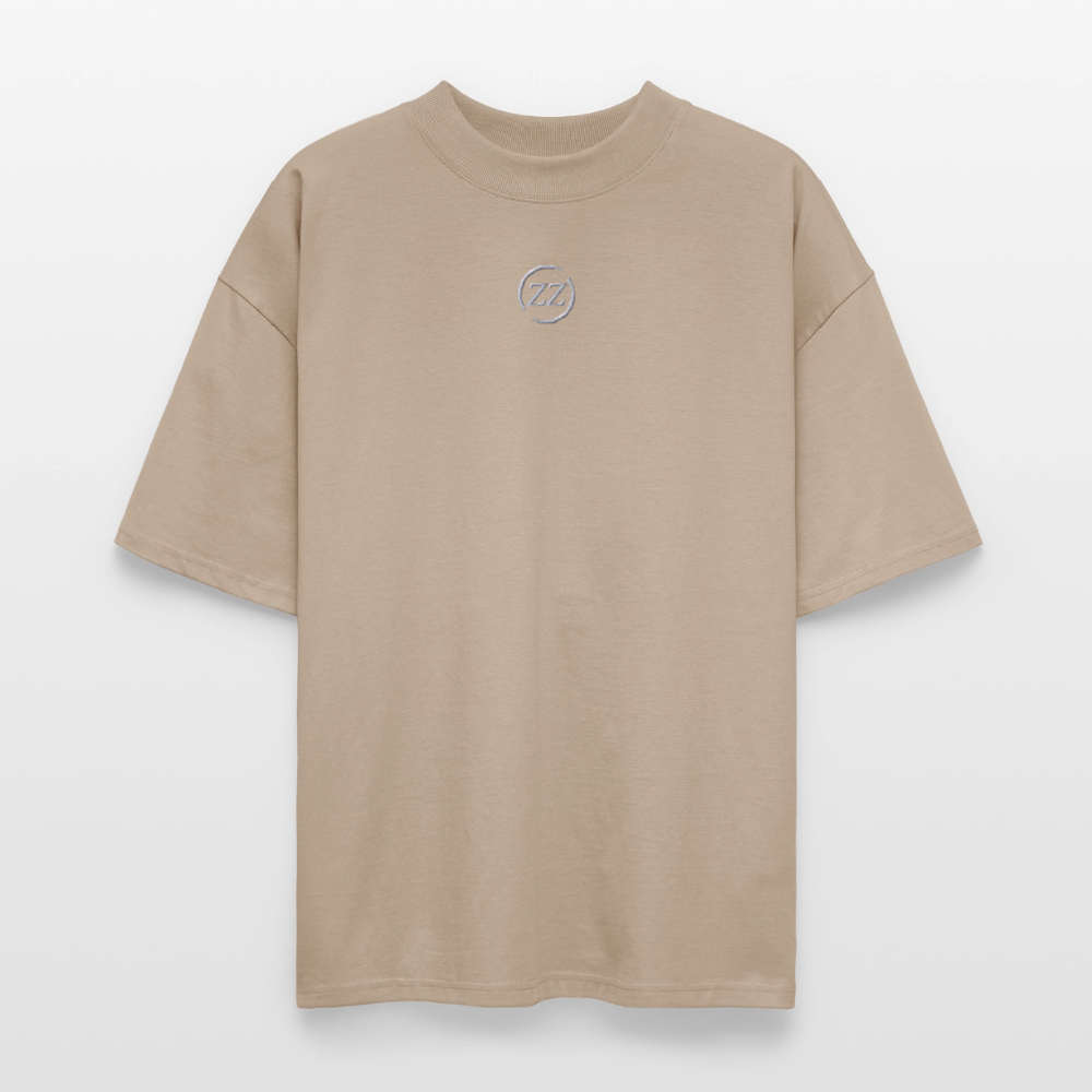ZZ COLLECTIVE PREMIUM – Embroidered Oversized Shirt - Steingrau