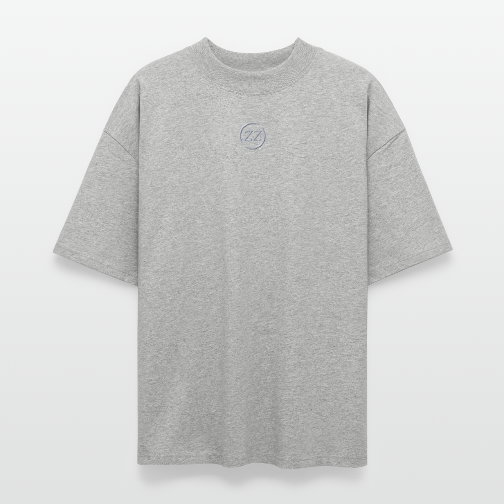 ZZ COLLECTIVE PREMIUM – Embroidered Oversized Shirt - Grau meliert