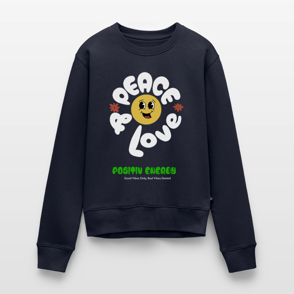 Cropped Oversized Heavyweight Frauen Hoodie - Navy