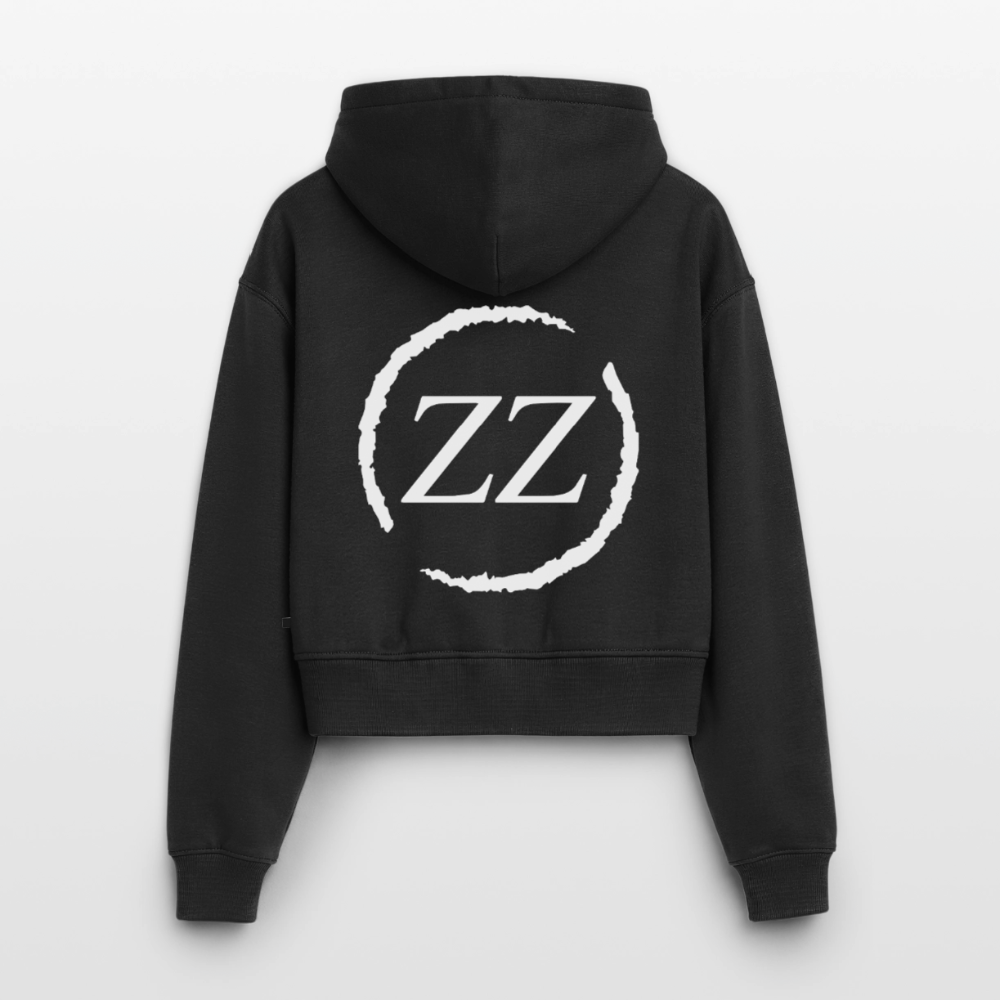 ZZ COLLECTIVE – Cropped Oversized Hoodie - Schwarz
