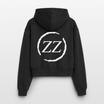 ZZ COLLECTIVE – Cropped Oversized Hoodie - Schwarz